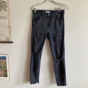 Madewell Black/Grey Tipped Skinny Jeans